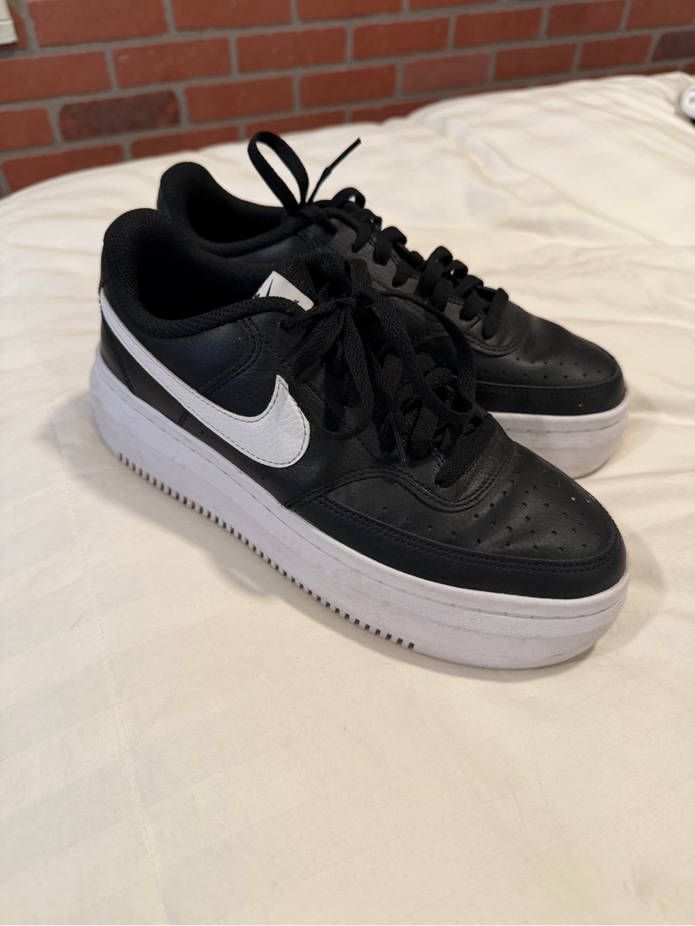 Nike Black and White womens  Platform Sneakers
